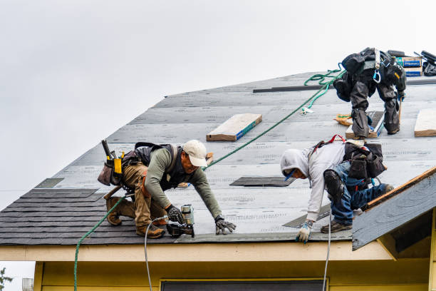 Professional Gutter Installation technician working in Bethel, OH
